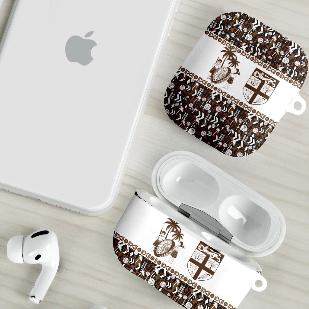 Fiji Bati AirPods Case Masi-inspired Tapa Pattern LT9 - Polynesian Pride