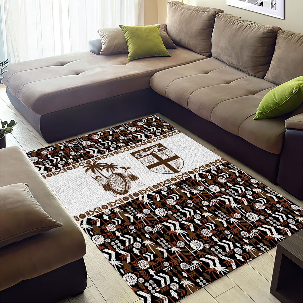 Fiji Bati Area Rug Masi-inspired Tapa Pattern LT9 - Polynesian Pride
