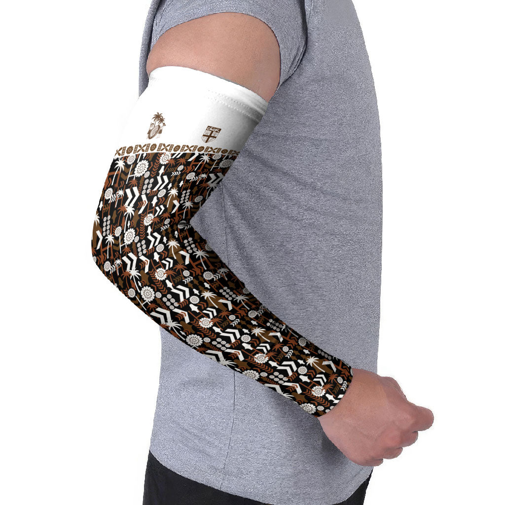 Fiji Bati Arm Sleeves Masi-inspired Tapa Pattern LT9 - Polynesian Pride