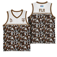 Fiji Bati Basketball Jersey Masi-inspired Tapa Pattern LT9 - Polynesian Pride