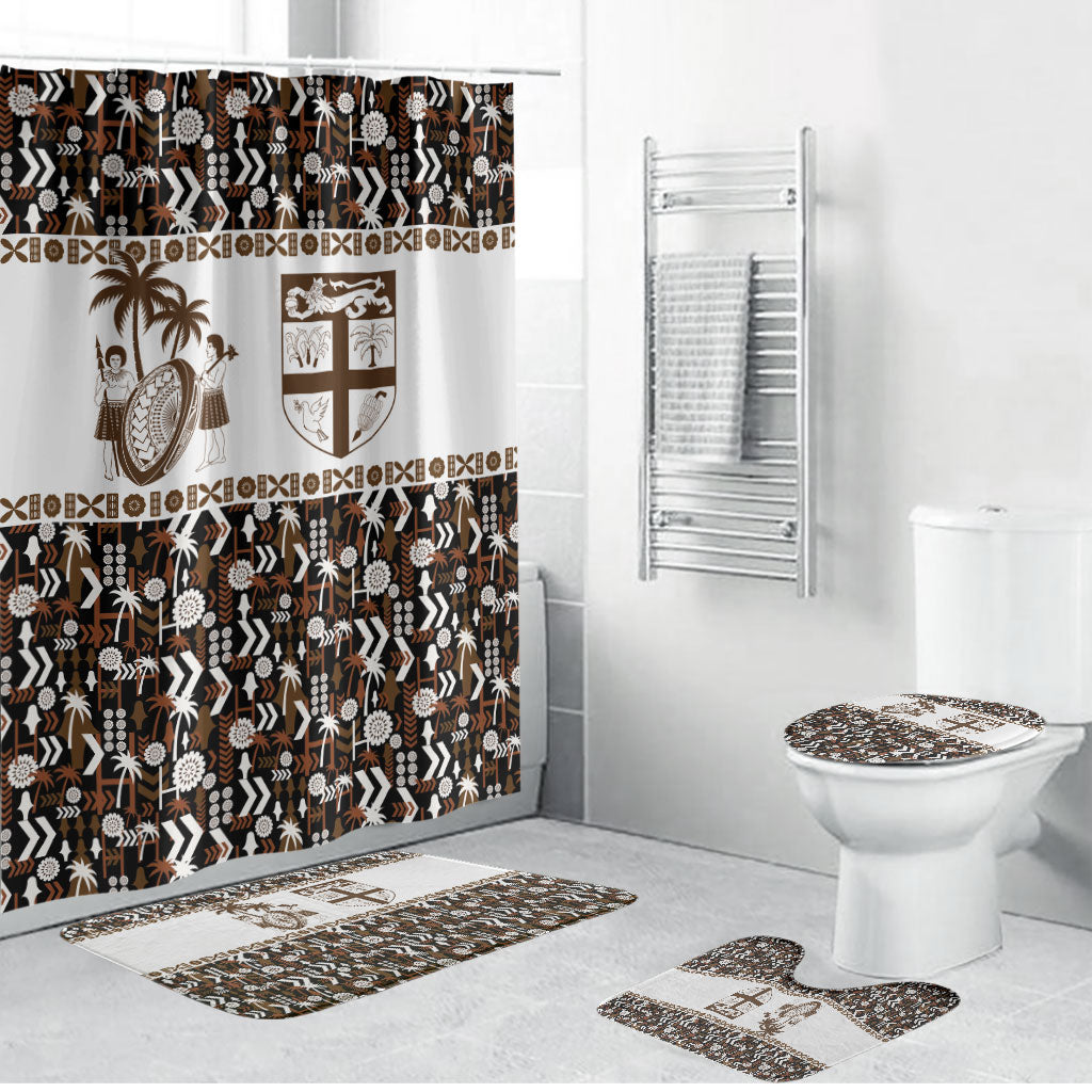 Fiji Bati Bathroom Set Masi-inspired Tapa Pattern
