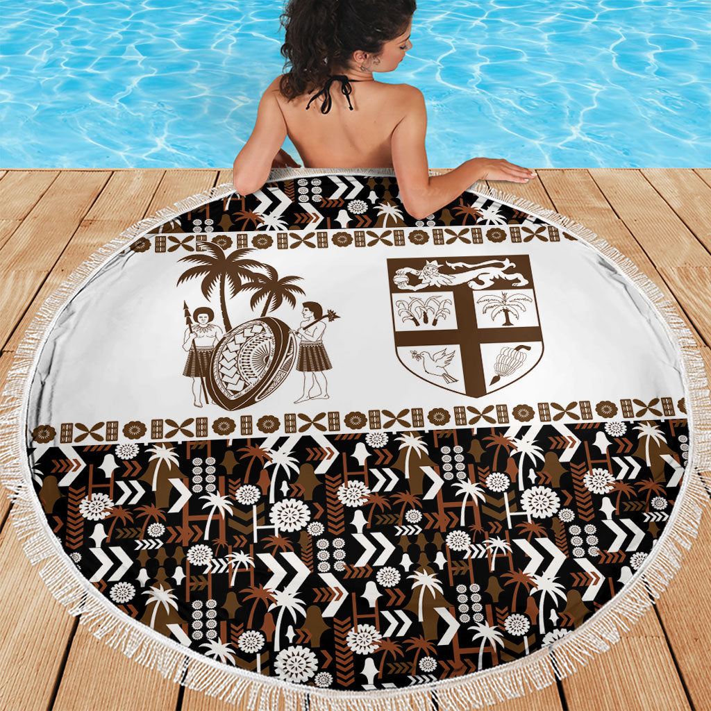 Fiji Bati Beach Blanket Masi-inspired Tapa Pattern