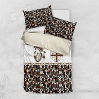 Fiji Bati Bedding Set Masi-inspired Tapa Pattern LT9 US Twin 172cm x 218cm Brown - Polynesian Pride
