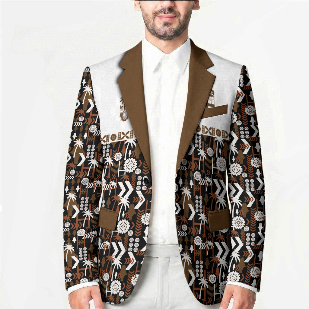 Fiji Bati Blazer Masi-inspired Tapa Pattern LT9 - Polynesian Pride