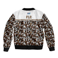 Fiji Bati Bomber Jacket Masi-inspired Tapa Pattern LT9 - Polynesian Pride
