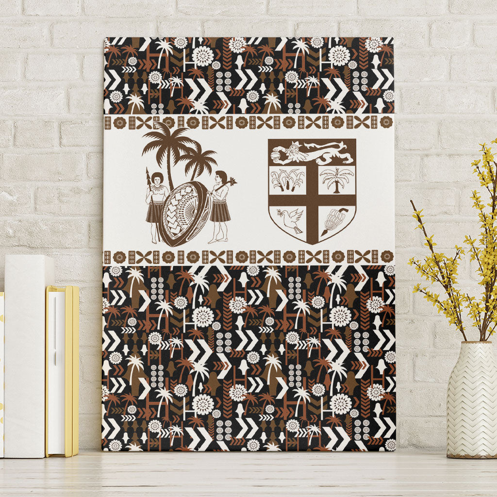 Fiji Bati Canvas Wall Art Masi-inspired Tapa Pattern