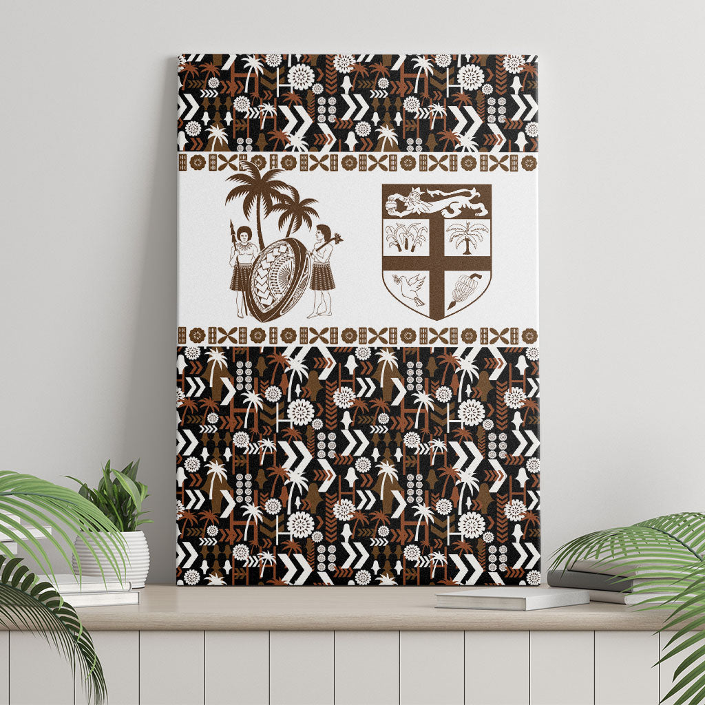 Fiji Bati Canvas Wall Art Masi-inspired Tapa Pattern