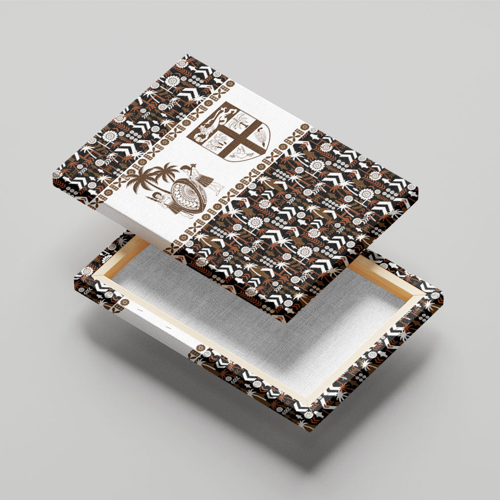 Fiji Bati Canvas Wall Art Masi-inspired Tapa Pattern