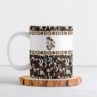 Fiji Bati Ceramic Mug Masi-inspired Tapa Pattern LT9 Brown - Polynesian Pride