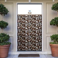 Fiji Bati Door Cover Masi-inspired Tapa Pattern LT9 Brown - Polynesian Pride