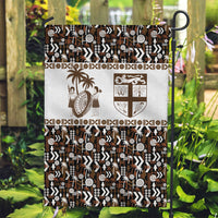 Fiji Bati Garden Flag Masi-inspired Tapa Pattern LT9 Garden Flag Brown - Polynesian Pride