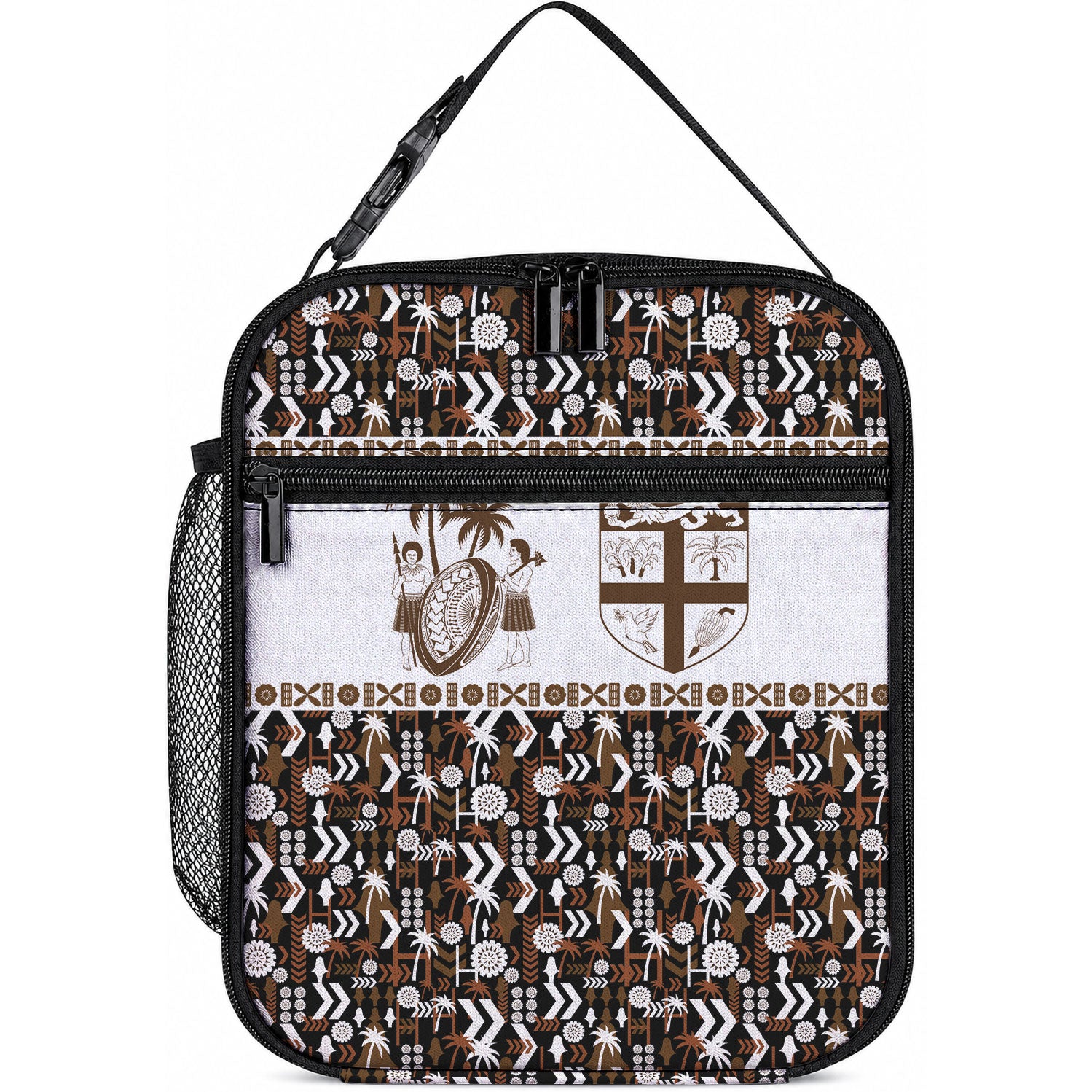 Fiji Bati Lunch Bag Masi-inspired Tapa Pattern
