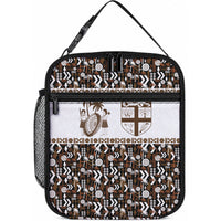 Fiji Bati Lunch Bag Masi-inspired Tapa Pattern