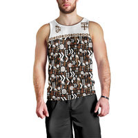 Fiji Bati Men Tank Top Masi-inspired Tapa Pattern LT9 - Polynesian Pride