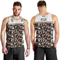 Fiji Bati Men Tank Top Masi-inspired Tapa Pattern LT9 - Polynesian Pride