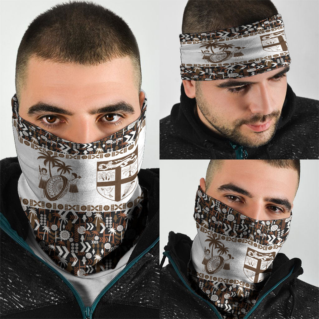 Fiji Bati Neck Gaiter Masi-inspired Tapa Pattern LT9 - Polynesian Pride