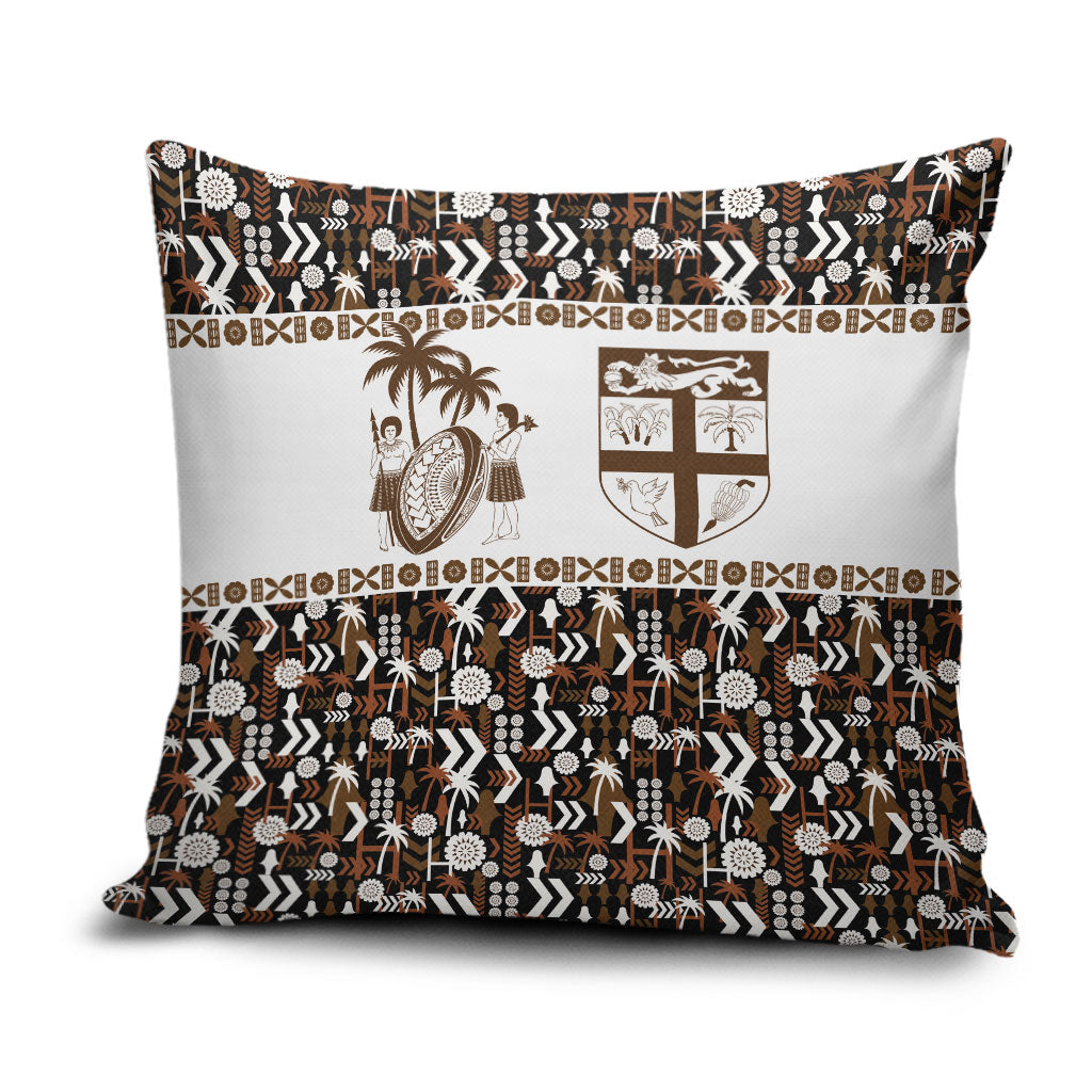 Fiji Bati Pillow Cover Masi-inspired Tapa Pattern