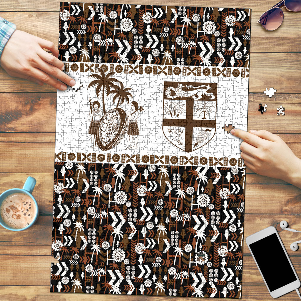 Fiji Bati Puzzle Masi-inspired Tapa Pattern