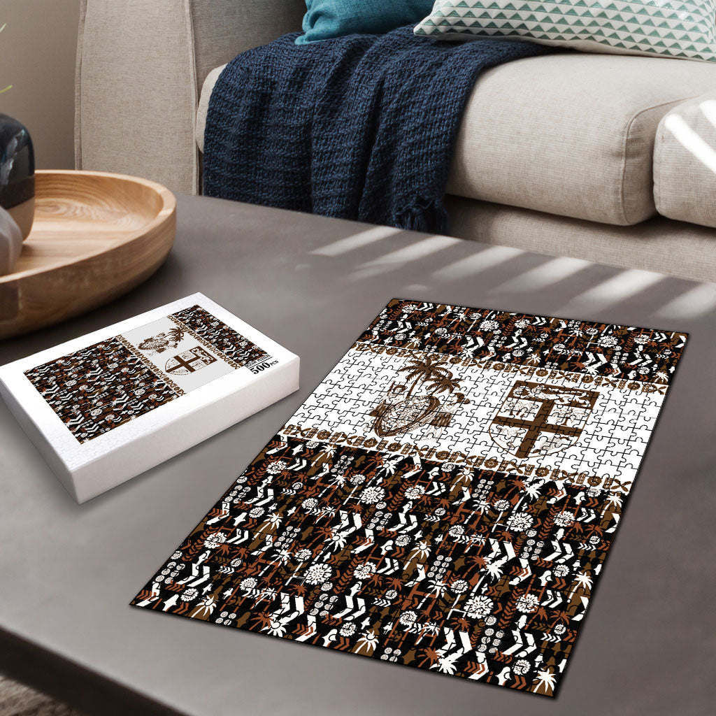 Fiji Bati Puzzle Masi-inspired Tapa Pattern