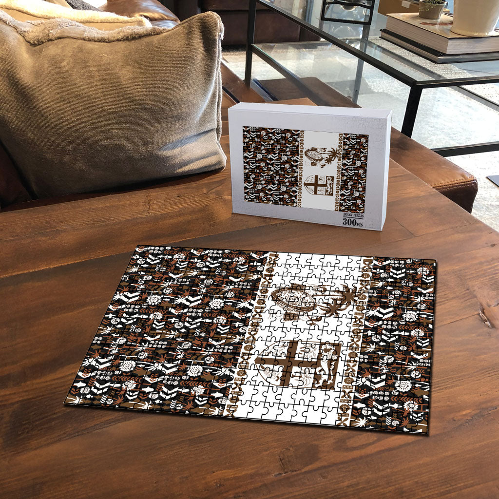 Fiji Bati Puzzle Masi-inspired Tapa Pattern