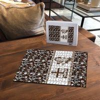 Fiji Bati Puzzle Masi-inspired Tapa Pattern