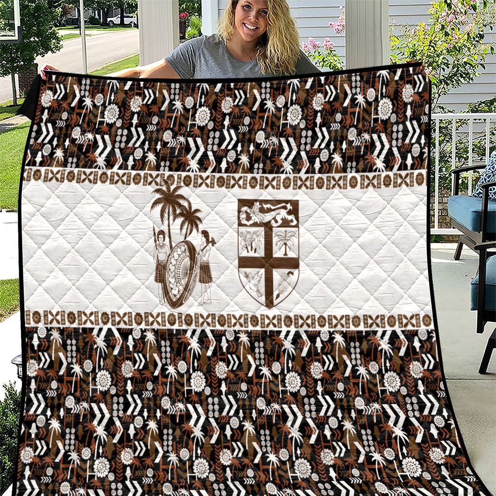 Fiji Bati Quilt Masi-inspired Tapa Pattern LT9 Brown - Polynesian Pride