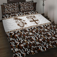Fiji Bati Quilt Bed Set Masi-inspired Tapa Pattern