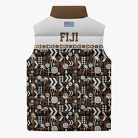 Fiji Bati Sleeveless Puffer Jacket Masi-inspired Tapa Pattern LT9 - Polynesian Pride