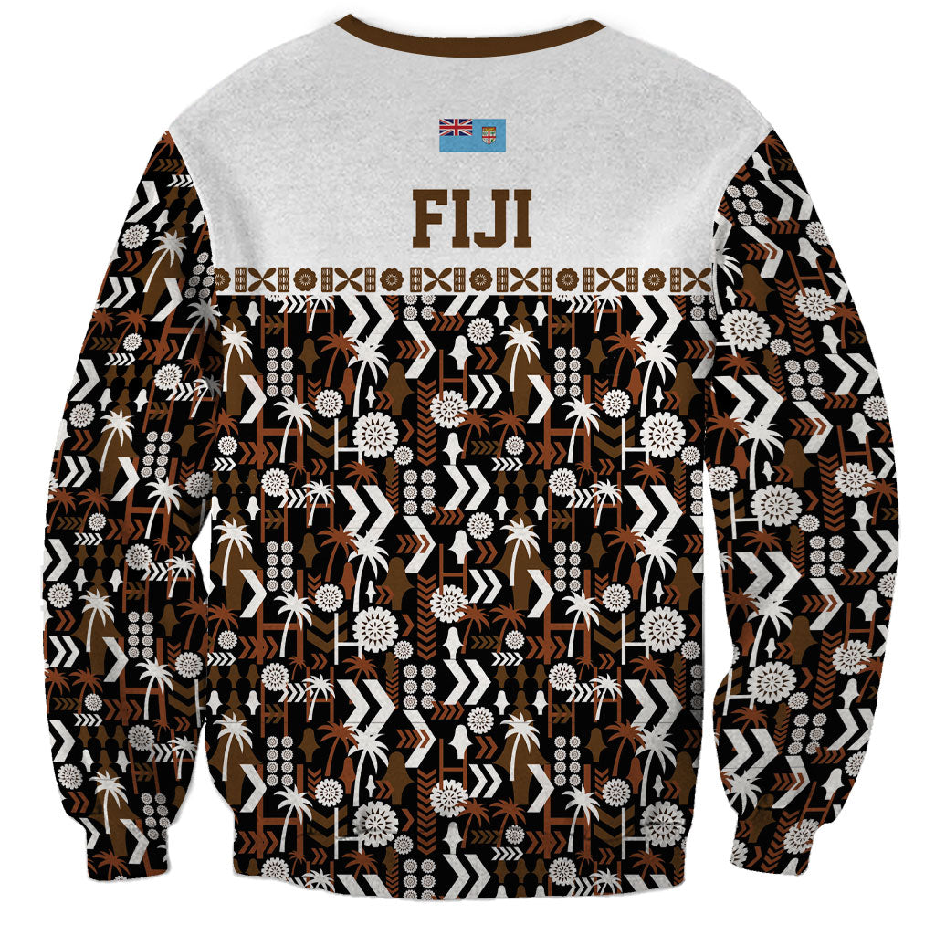 Fiji Bati Sweatshirt Masi-inspired Tapa Pattern LT9 - Polynesian Pride