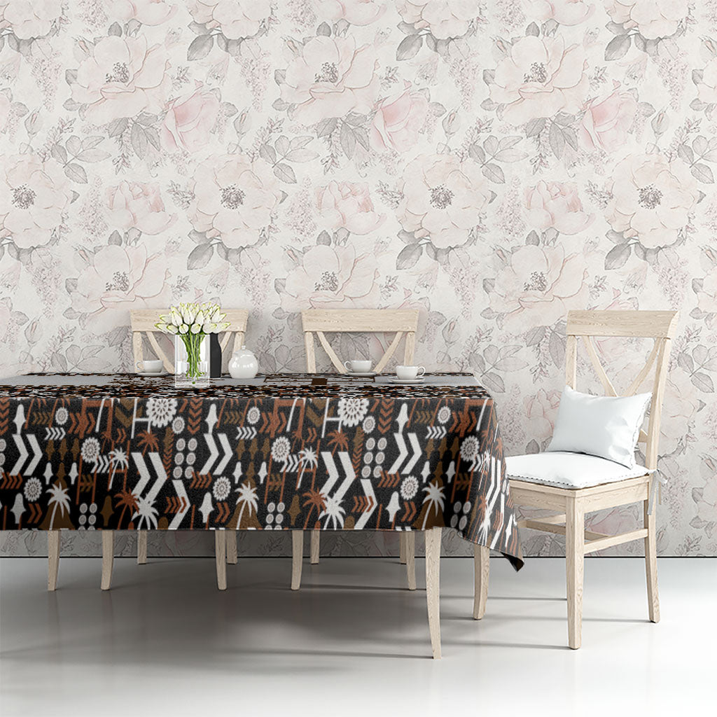 Fiji Bati Tablecloth Masi-inspired Tapa Pattern LT9 - Polynesian Pride
