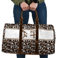 Fiji Bati Travel Bag Masi-inspired Tapa Pattern LT9 Brown - Polynesian Pride