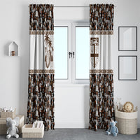 Fiji Bati Window Curtain Masi-inspired Tapa Pattern LT9 - Polynesian Pride