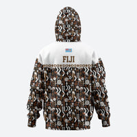 Fiji Bati Zip Hoodie Masi-inspired Tapa Pattern LT9 - Polynesian Pride