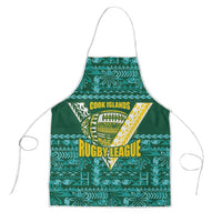 Cook Islands Island Floral Apron Teal Traditional Kuki's Geometric Pattern LT9 Teal - Polynesian Pride