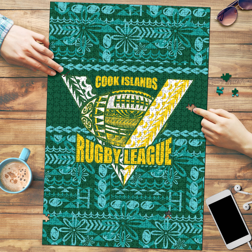 Cook Islands Island Floral Puzzle Teal Traditional Kuki's Geometric Pattern LT9 Teal - Polynesian Pride