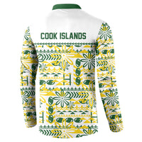 Cook Islands Island Floral Button Sweatshirt White Traditional Kuki's Geometric Pattern LT9 - Polynesian Pride