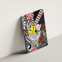 Hawaii Monk Seal Santa Canvas Wall Art Hibiscus Kakau Pattern Mele Kalikimaka LT9 - Polynesian Pride
