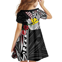 Hawaii Monk Seal Santa Family Matching Long Sleeve Bodycon Dress and Hawaiian Shirt Hibiscus Kakau Pattern Mele Kalikimaka