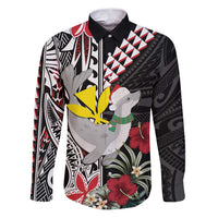 Hawaii Monk Seal Santa Family Matching Puletasi and Hawaiian Shirt Hibiscus Kakau Pattern Mele Kalikimaka