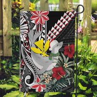 Hawaii Monk Seal Santa Garden Flag Hibiscus Kakau Pattern Mele Kalikimaka LT9 Garden Flag Black - Polynesian Pride