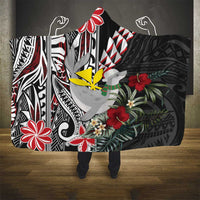 Hawaii Monk Seal Santa Hooded Blanket Hibiscus Kakau Pattern Mele Kalikimaka LT9 - Polynesian Pride
