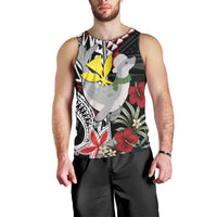 Hawaii Monk Seal Santa Men Tank Top Hibiscus Kakau Pattern Mele Kalikimaka LT9 - Polynesian Pride