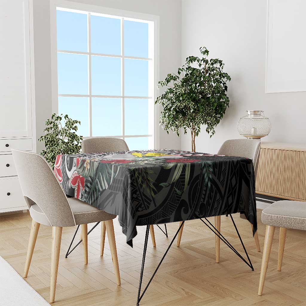 Hawaii Monk Seal Santa Tablecloth Hibiscus Kakau Pattern Mele Kalikimaka LT9 - Polynesian Pride