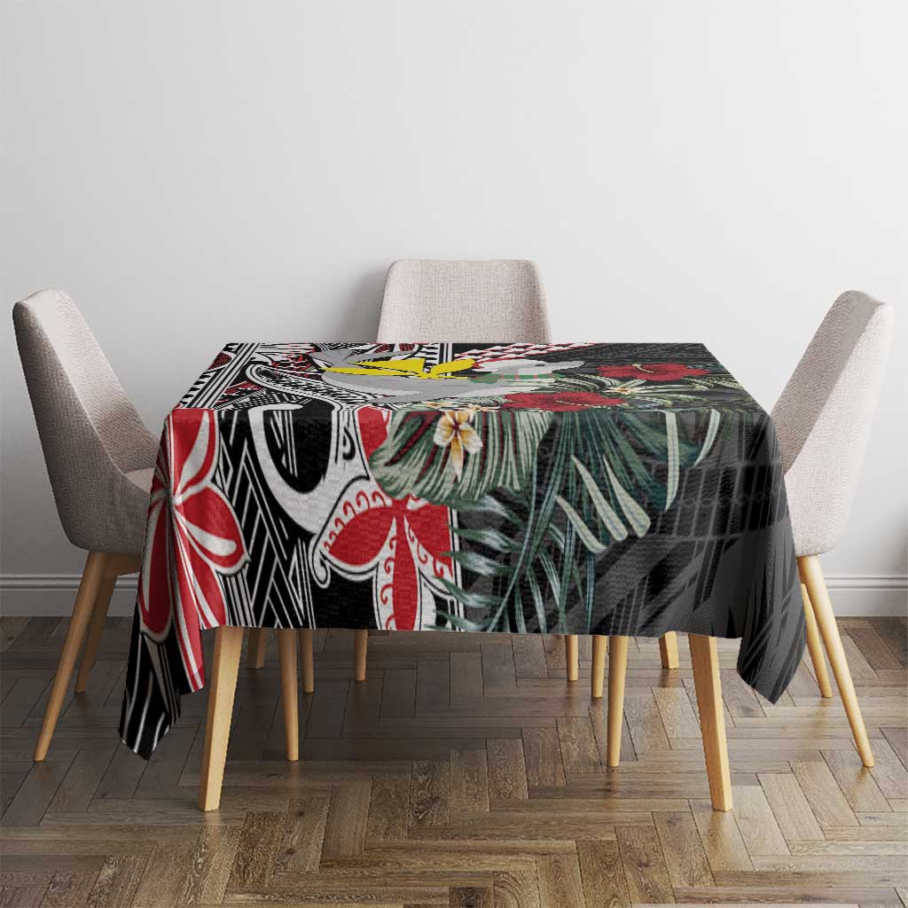 Hawaii Monk Seal Santa Tablecloth Hibiscus Kakau Pattern Mele Kalikimaka LT9 - Polynesian Pride