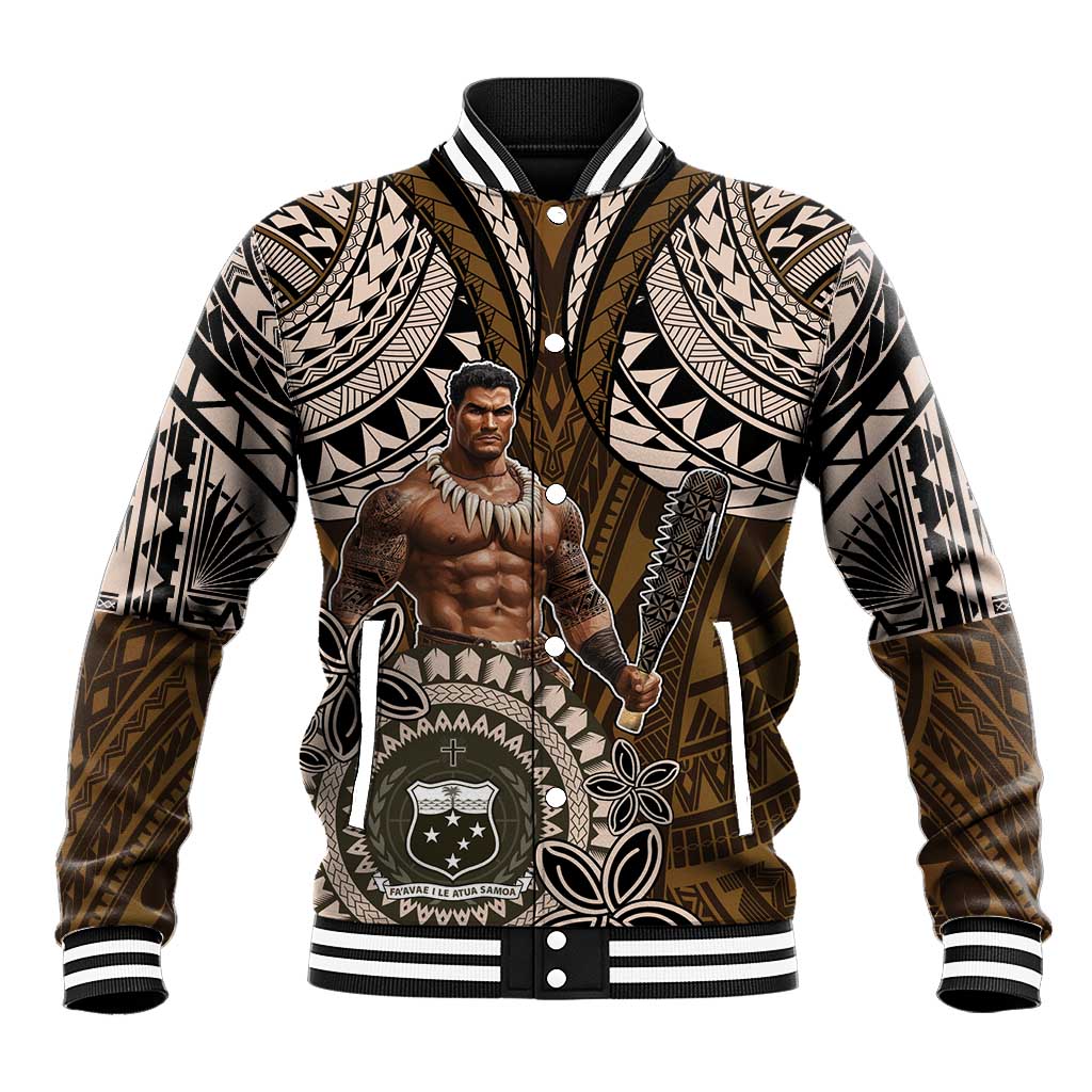 Samoa Warrior Baseball Jacket The Mighty Samoan Warrior Spirit