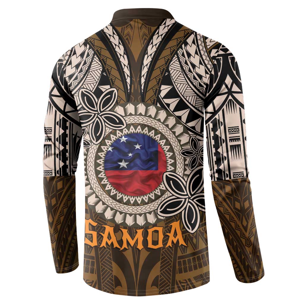 Samoa Warrior Button Sweatshirt The Mighty Samoan Warrior Spirit