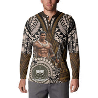 Samoa Warrior Button Sweatshirt The Mighty Samoan Warrior Spirit