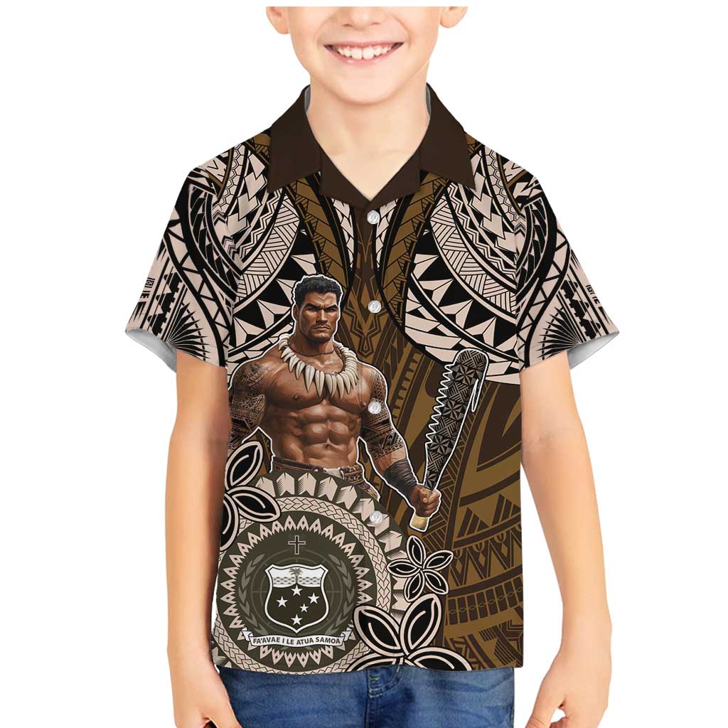Samoa Warrior Family Matching Mermaid Dress and Hawaiian Shirt The Mighty Samoan Warrior Spirit