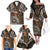 Samoa Warrior Family Matching Off The Shoulder Long Sleeve Dress and Hawaiian Shirt The Mighty Samoan Warrior Spirit