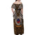 Samoa Warrior Family Matching Off Shoulder Maxi Dress and Hawaiian Shirt The Mighty Samoan Warrior Spirit